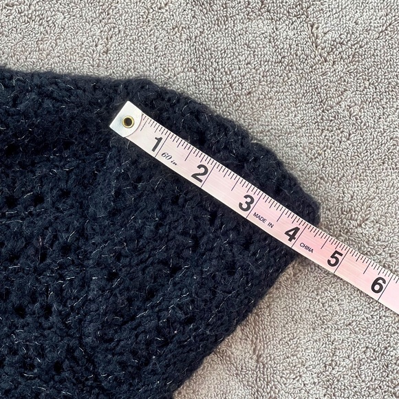 ❤️GAP Women/Junior Open Front Open Knit Collared Bolero Cardigan Black Sz S - Picture 9 of 10